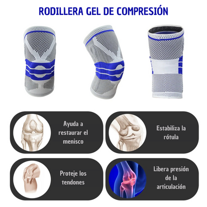 Rodillera 2x1 gel de compresión